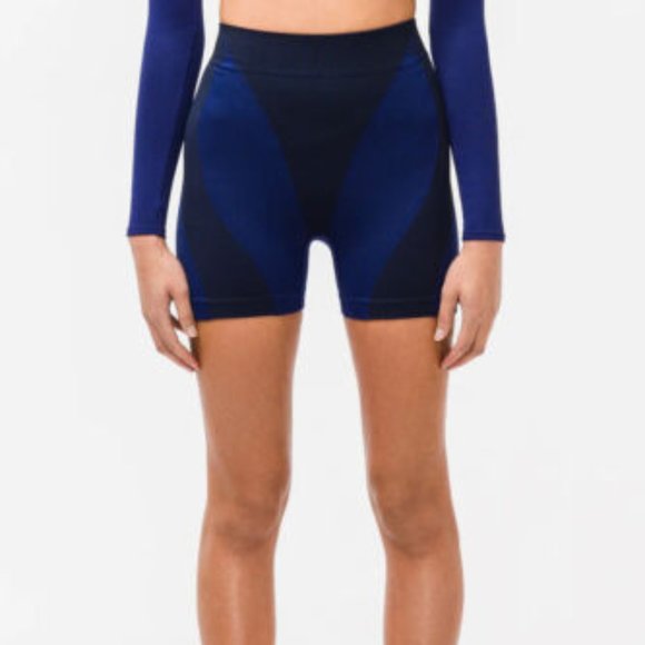 Adidas Originals Women's Ivy Park Dark Blue Halls of Ivy Short Tights HG2449 - Picture 1 of 5